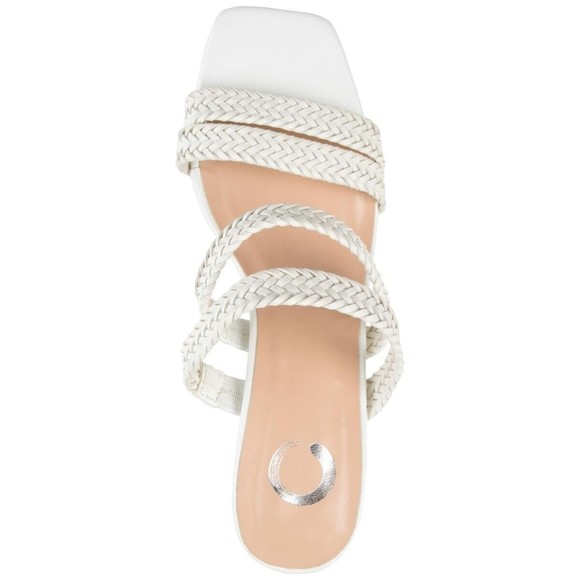 Journee Collection Womens Natia Pumps Block Heel, 9 Medium, WHITE , Size 9 - Picture 2 of 5